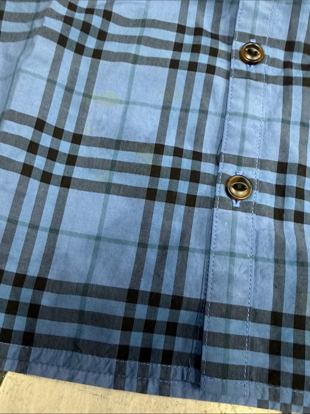 Burberry Boys Shirt Short Sleeve Size 4Y Striped Button Down - Picture 5 of 11